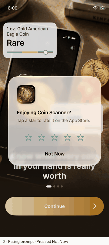 Coin Scanner recorded flow