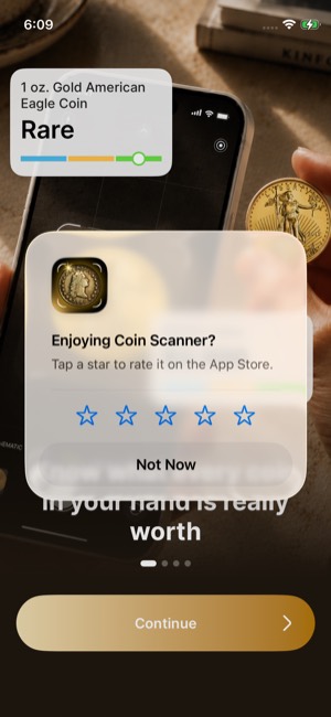 Coin Scanner screen 2: Rating prompt