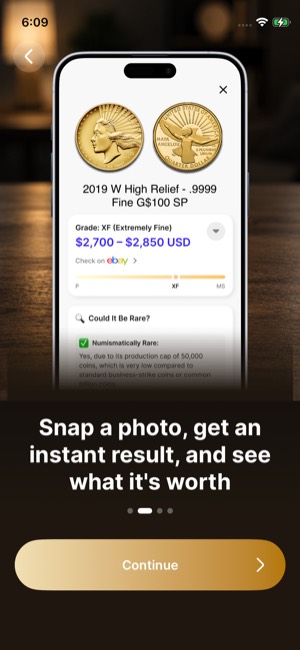Coin Scanner screen 4: Onboarding
