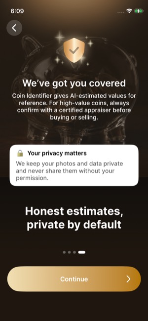 Coin Scanner screen 6: Onboarding