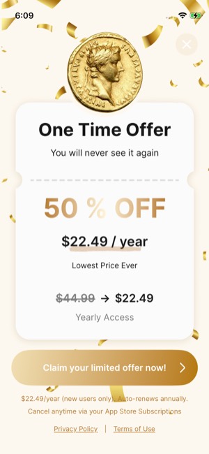 Coin Scanner screen 9: Offer screen