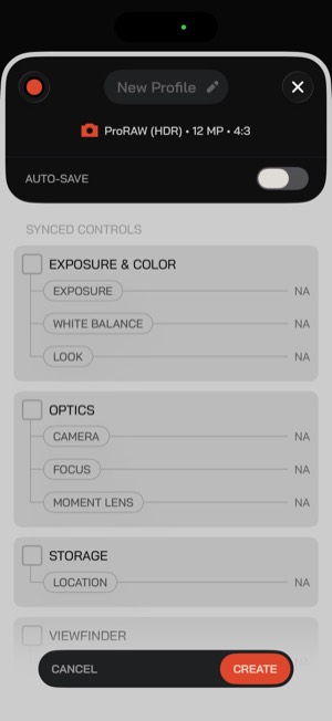 Moment Pro Camera II screen 31: Core feature