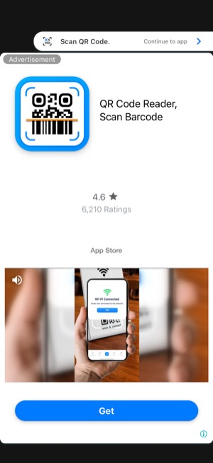 Scan QR Code screen 7: Home