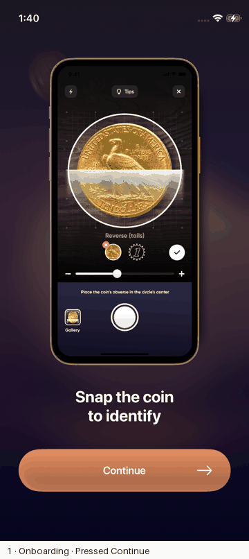 Coin Scan recorded flow