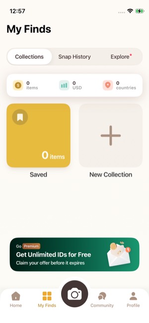 Coin ID screen 5: Home