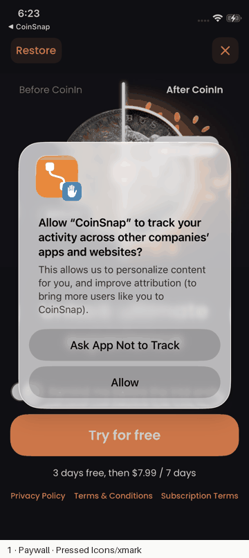 CoinIn recorded flow