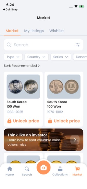 CoinIn screen 9: Home