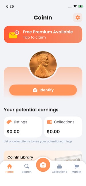 CoinIn screen 13: Home