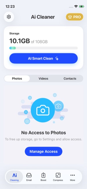 AI Cleaner screen 9: Permission primer