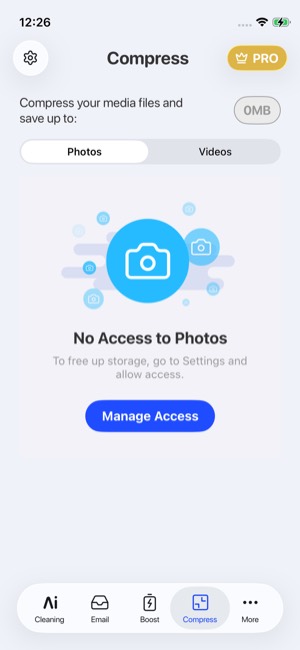 AI Cleaner screen 13: Home