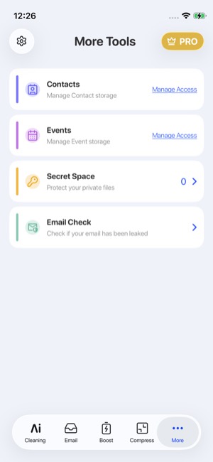 AI Cleaner screen 14: Home