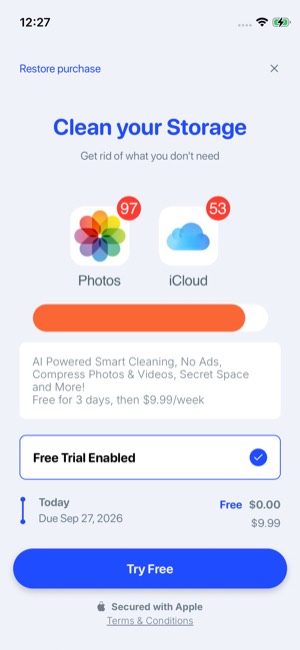AI Cleaner screen 16: Paywall