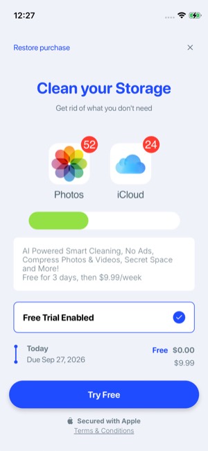 AI Cleaner screen 17: Paywall