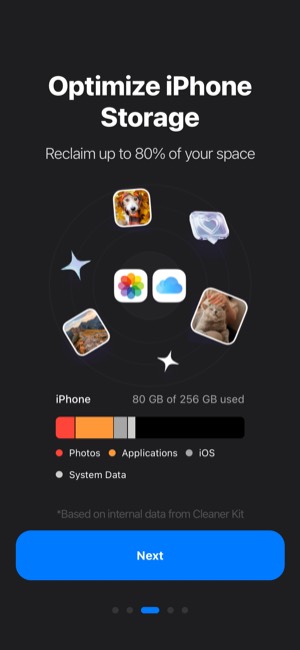 Cleaner Kit screen 3: Onboarding
