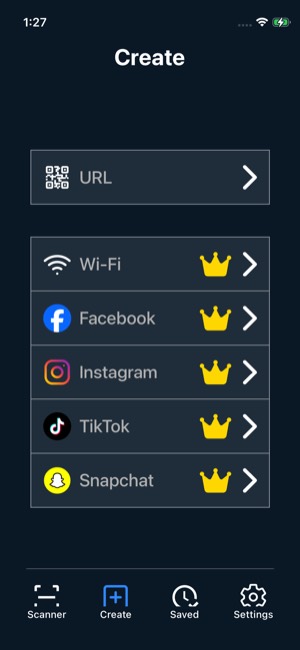 Scan QR Code screen 7: Home