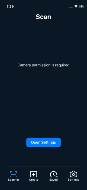 Scan QR Code screen 17: Home