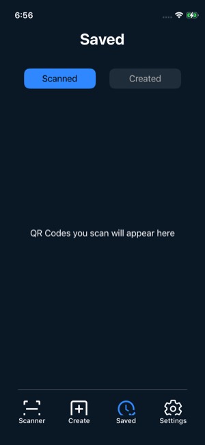 Scan QR Code screen 6: Home