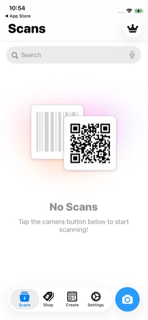 QR Reader screen 6: Home