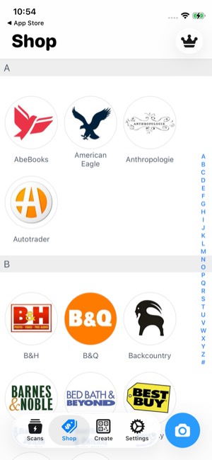 QR Reader screen 8: Home