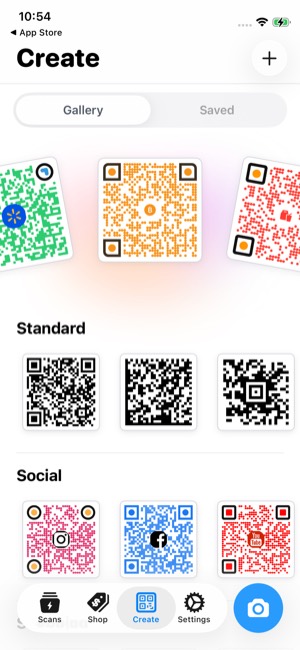 QR Reader screen 9: Home
