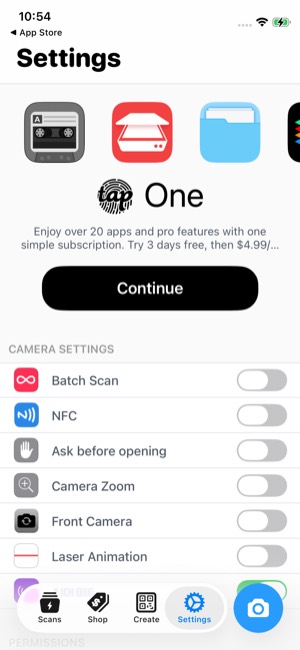 QR Reader screen 10: Paywall