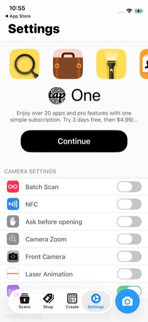 QR Reader screen 12: Paywall