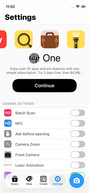 QR Reader screen 17: Paywall