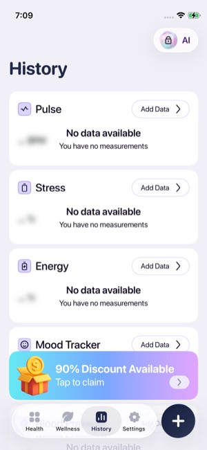 Heart Rate screen 7: Home