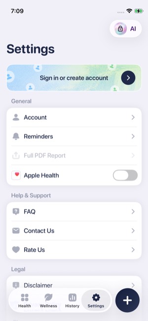 Heart Rate screen 8: Sign-in wall