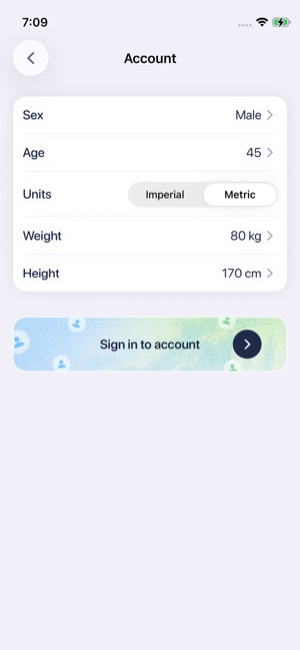 Heart Rate screen 10: Sign-in wall
