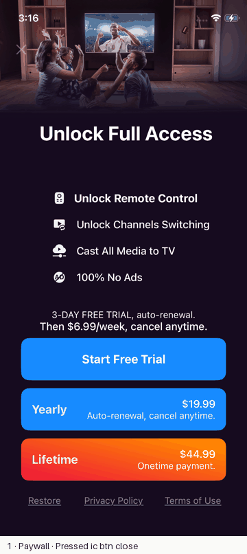 TV Remote recorded flow