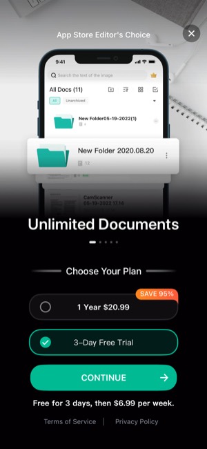 CamScanner screen 5: Offer screen