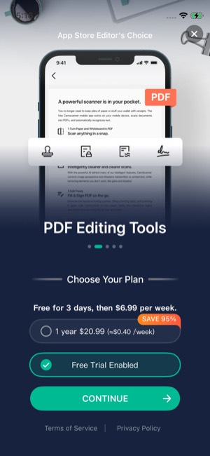 CamScanner screen 15: Offer screen