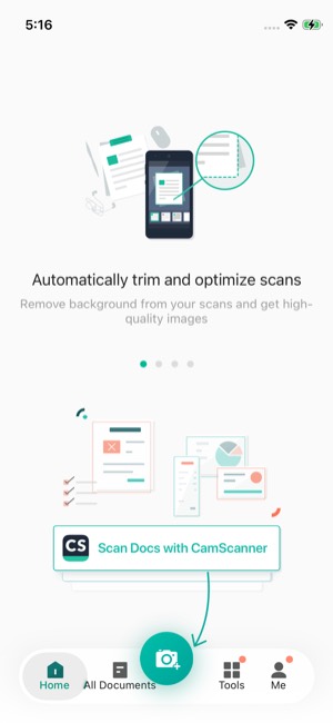 CamScanner screen 17: Home