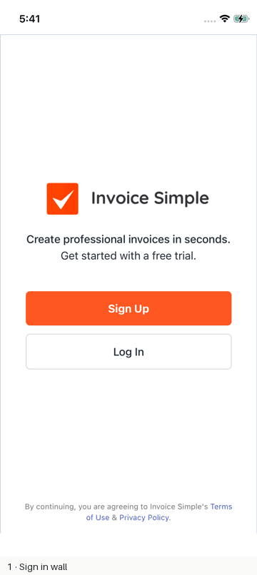 Invoice Simple recorded flow