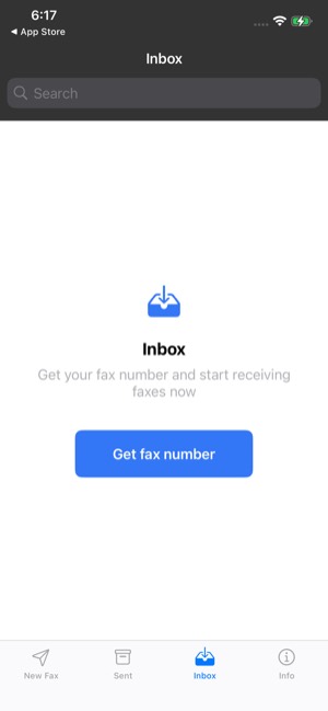 Fax screen 5: Home