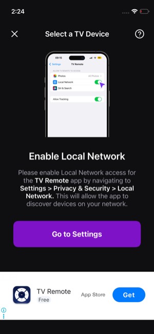 TV Remote screen 14: Onboarding