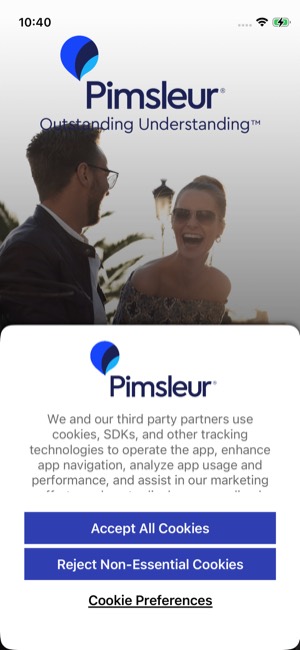 Pimsleur screen 1: Consent