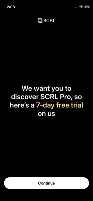 SCRL screen 19: Paywall