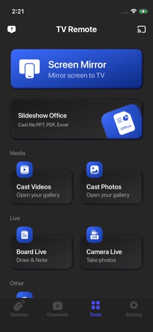 Roku Remote screen 10: Home