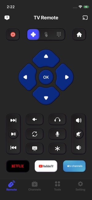 Roku Remote screen 13: Home