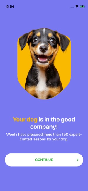 Woofz screen 15: Onboarding