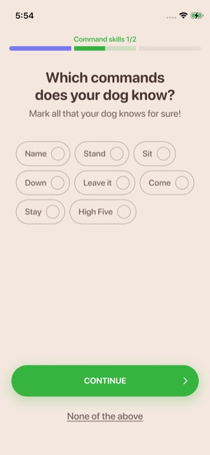 Woofz screen 16: Onboarding