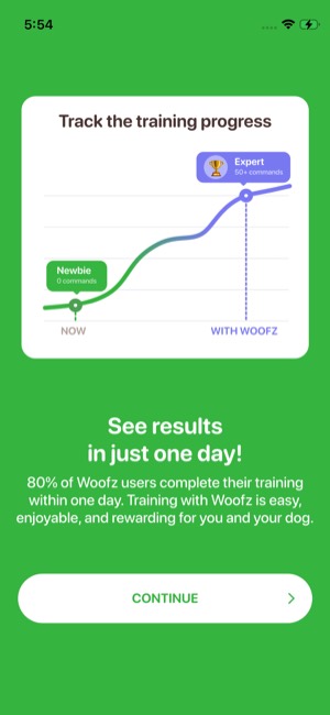 Woofz screen 18: Onboarding