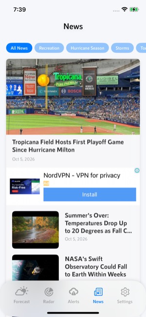 NOAARadar screen 15: Onboarding