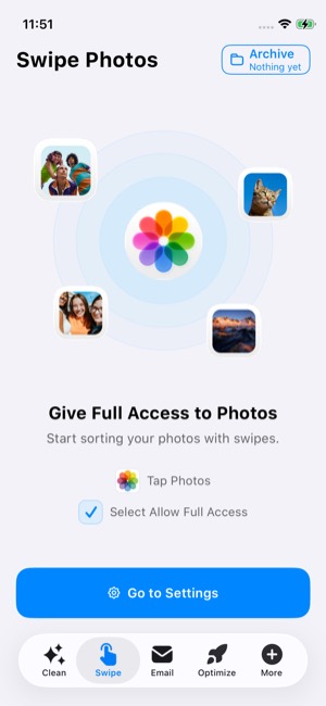 CleanX screen 10: Onboarding