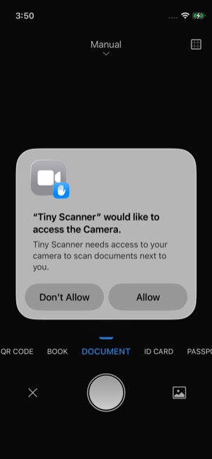 Tiny Scanner screen 12: Home