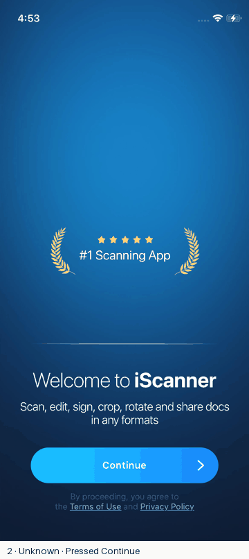 iScanner recorded flow
