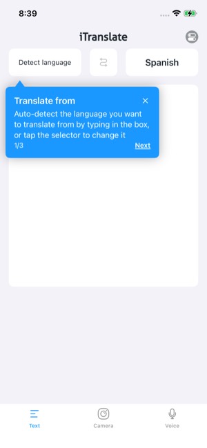 iTranslate screen 11: Onboarding