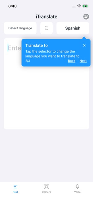 iTranslate screen 12: Onboarding